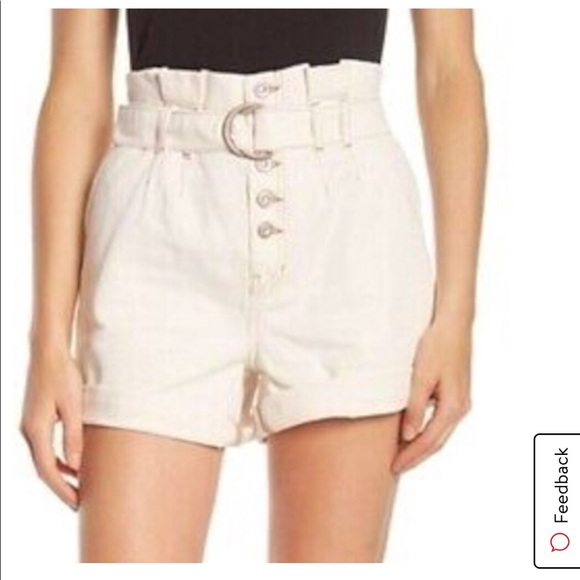 FREE PEOPLE Jean ecru shorts - Picture 4 of 7